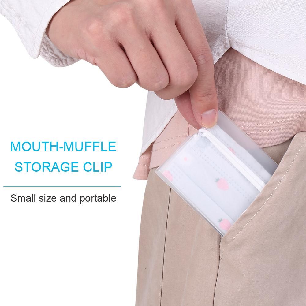 10Pcs Storage Clip Foldable Storage Organizer Portable Mouth Cover Holder Disposable Face Cover Folder