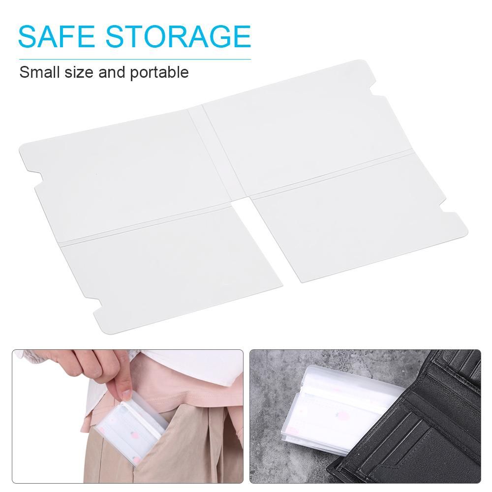 10Pcs Storage Clip Foldable Storage Organizer Portable Mouth Cover Holder Disposable Face Cover Folder