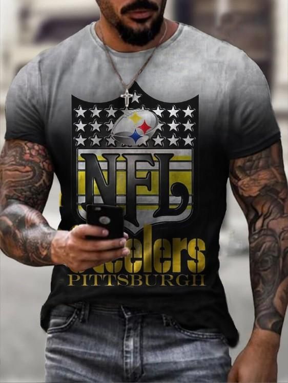 2021 summer European and American new fashion casual digital printing round neck short-sleeved T-shirt men SDY94 XXL