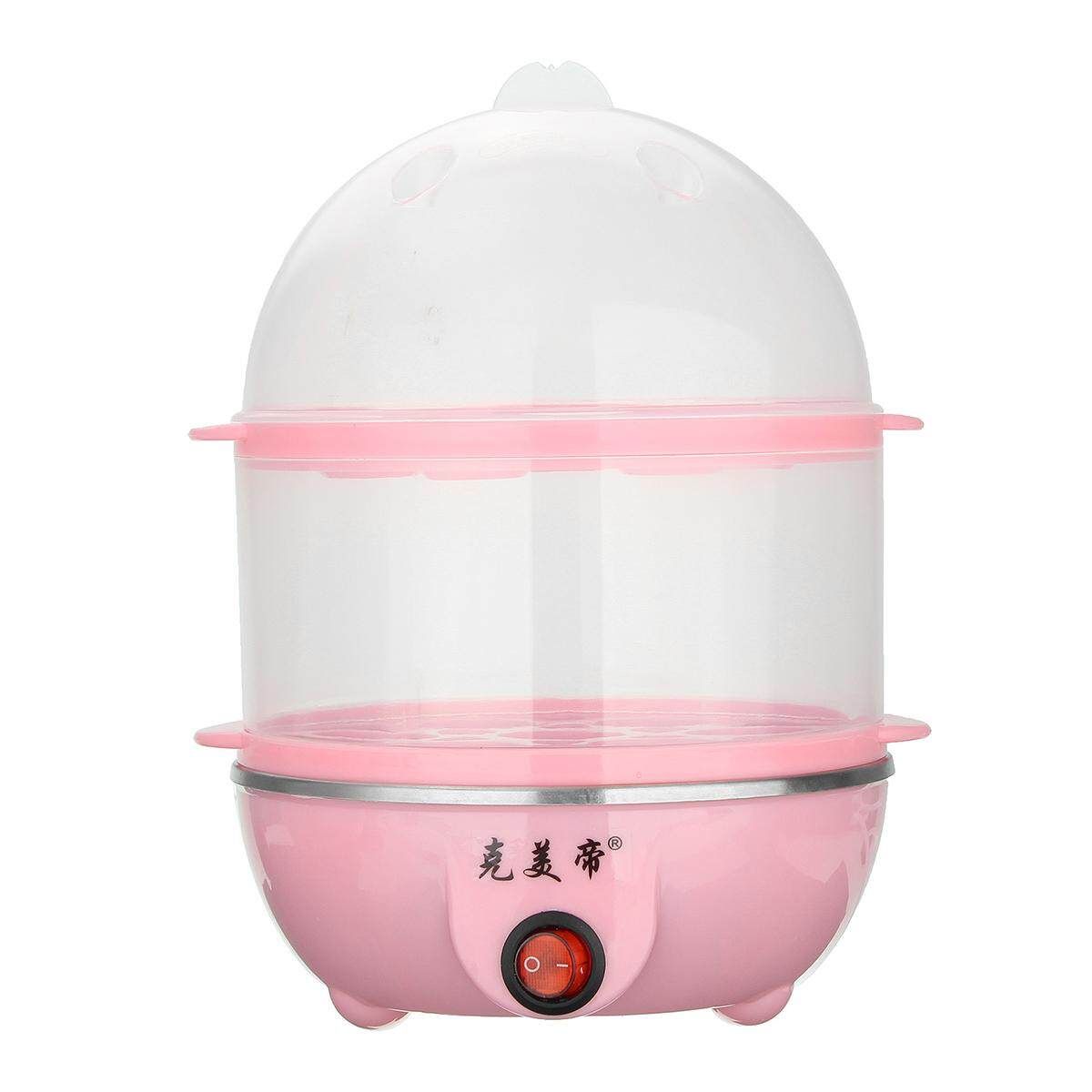 Multi-function Electric Two Layers 14 Eggs Boiler Cooker Steamer Kitchen Tools Pink Pink (pink)