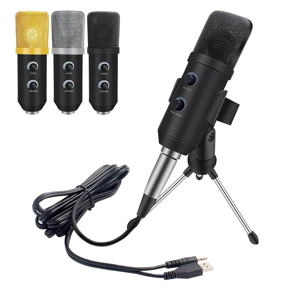 MK F100TL USB Microphone Studio Professional Condenser Wired Computer Microphone With Stand