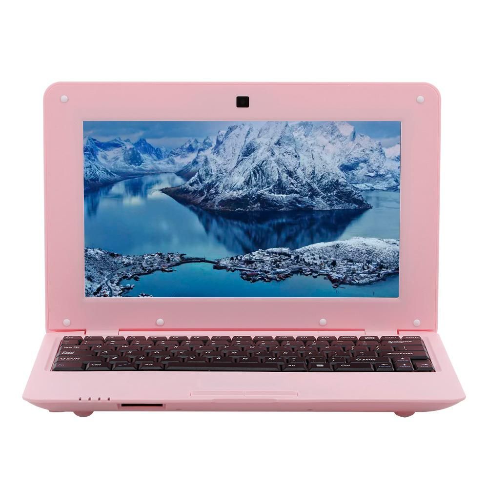 10.1inch Portable Netbook ACTIONS S500 1.5GHz ARM Cortex-A9/Android 5.1/1G+8G/1024*600 Pink EU Plug