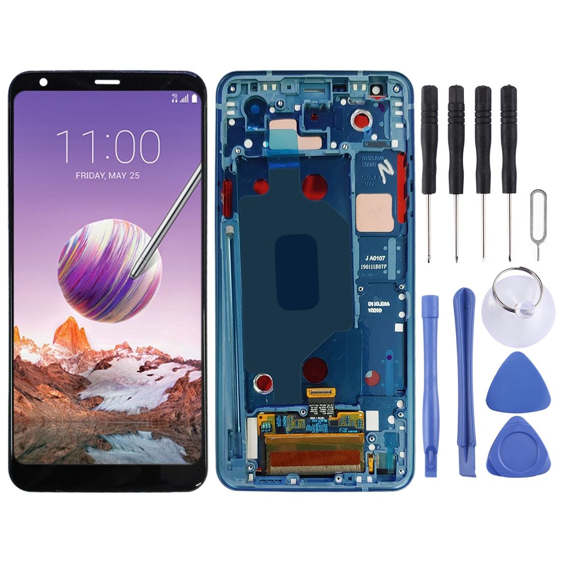 LCD Screen And Digitizer Fullembly With Frame For LG Stylo 4 / Q Stylo 4 / Q710 / Q710MS / Q710CS(Blue)