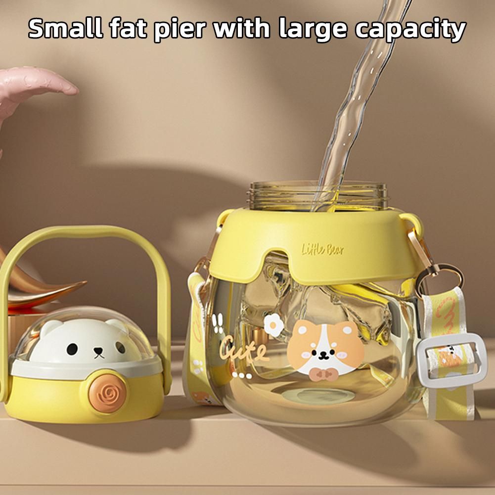 Cute Little Bears Cover Straw Tumblers Large Capacity Sports