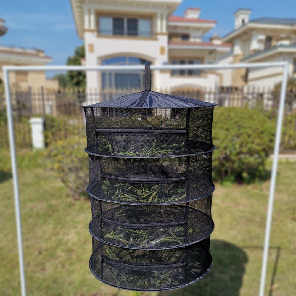 Drying Rack 4 Layers With Zipper Folding Herb Drying Net