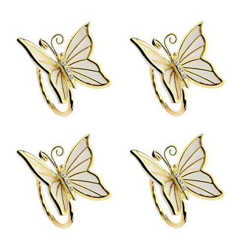 Butterfly Napkin Rings Set Of 4 For Family