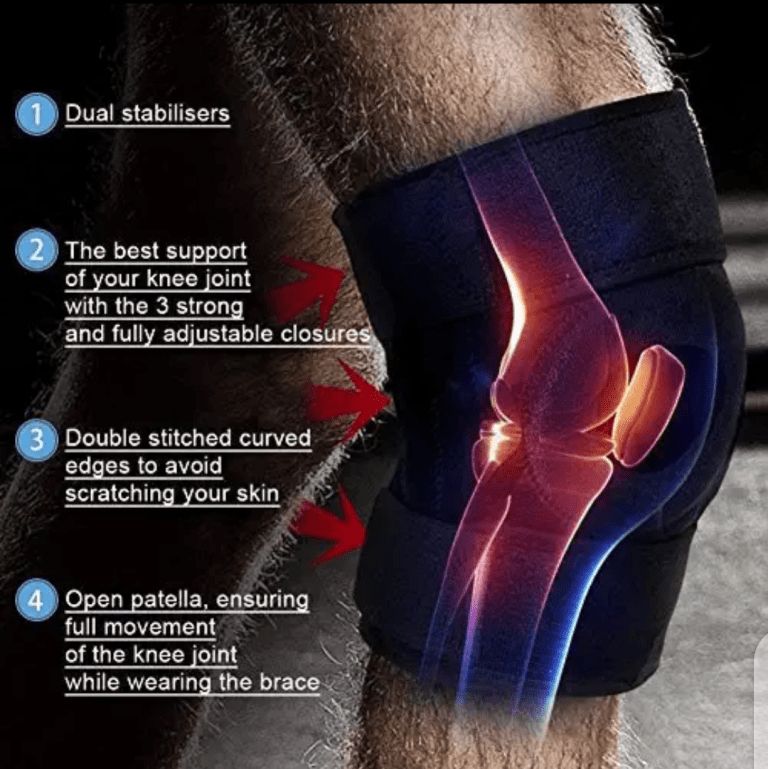 Breathable Knee Support With Advanced Open Statella Stabilizer & Fully Adjustable