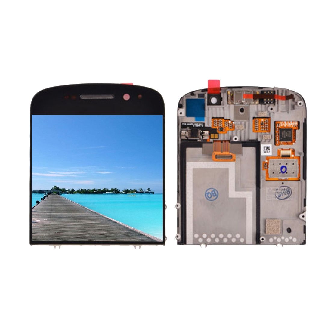 LCD Screen And Digitizer Fullembly With Frame For BlackBerry Q10(Black)