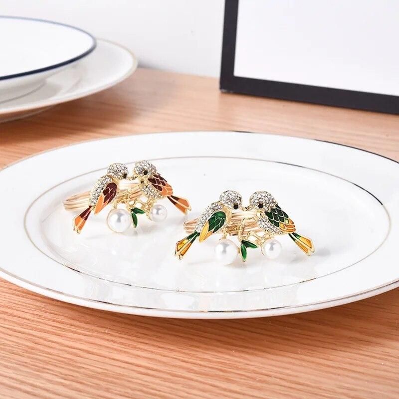 10pcs Hotel animal napkin ring drip Bird bird sparrow magpie napkin ring napkin buckle cloth ring