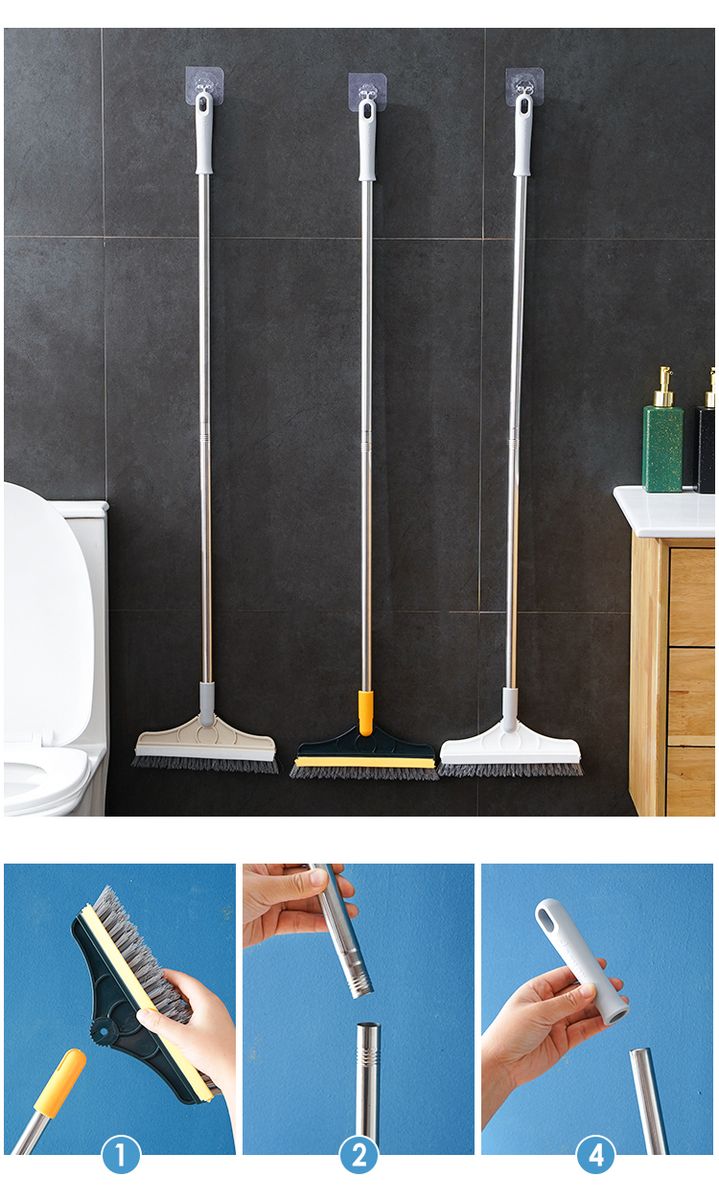 3-in-1 Floor/Bathroom Ground Seam Floor Long Handle Cleaning Brush