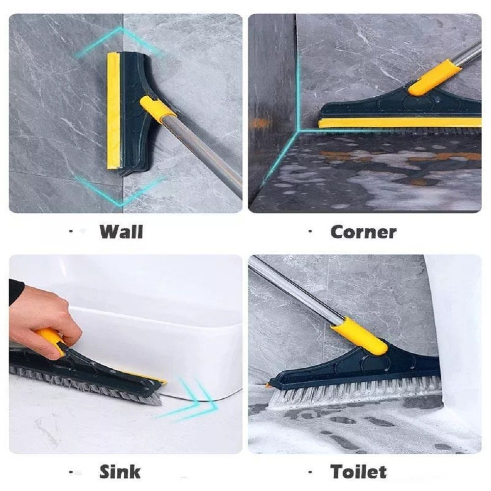 3-in-1 Floor/Bathroom Ground Seam Floor Long Handle Cleaning Brush
