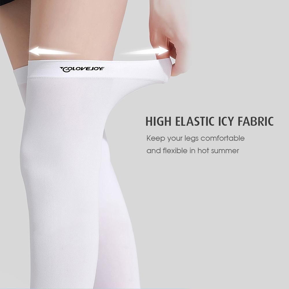1 Pair Leg Sleeves Women Icy Leg Socks Sun Guard Cool Golfing Stockings