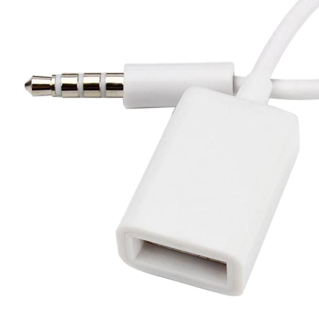 3.5mm Male Audio AUX To USB 2.0 Type A Female OTG