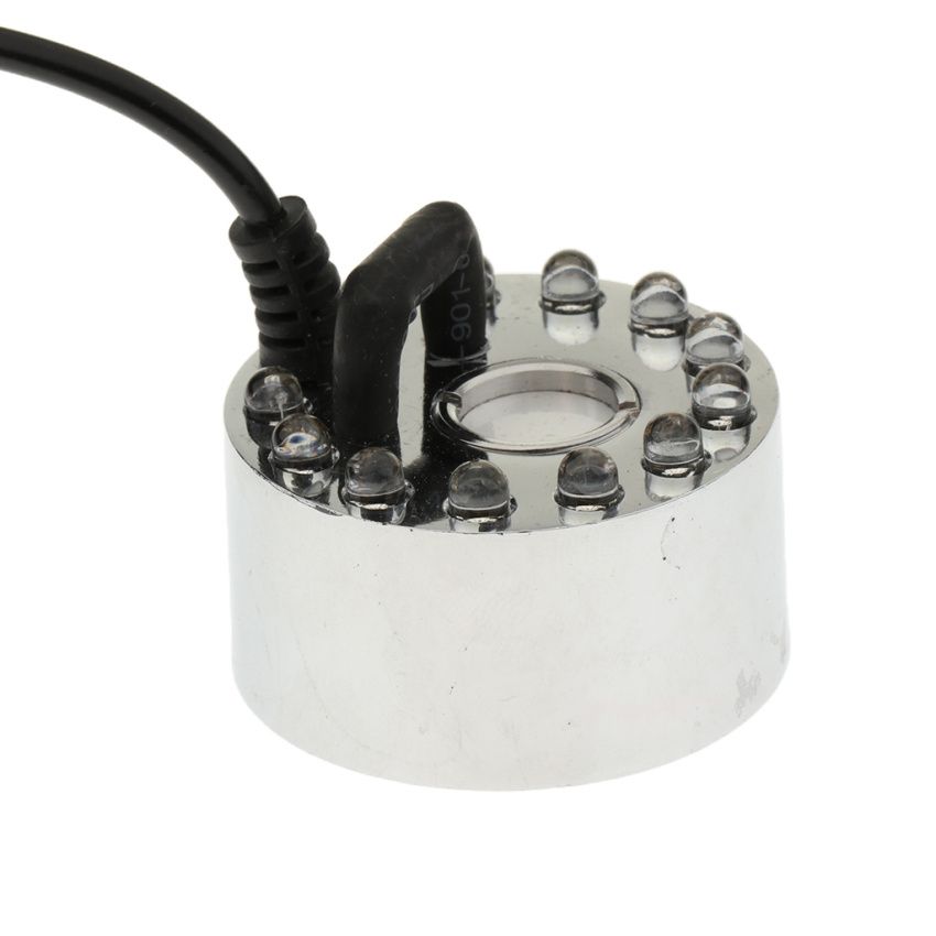 12 LED Lamp Mist Maker Fogger For Reptile Tank Water Fountain Pond