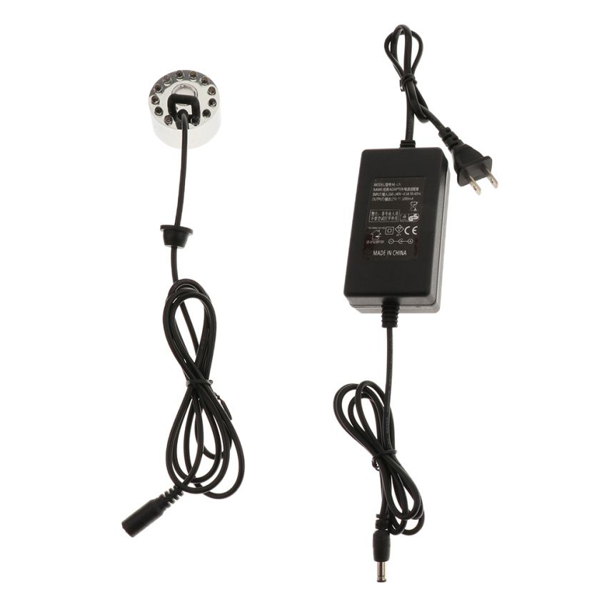 12 LED Lamp Mist Maker Fogger For Reptile Tank Water Fountain Pond