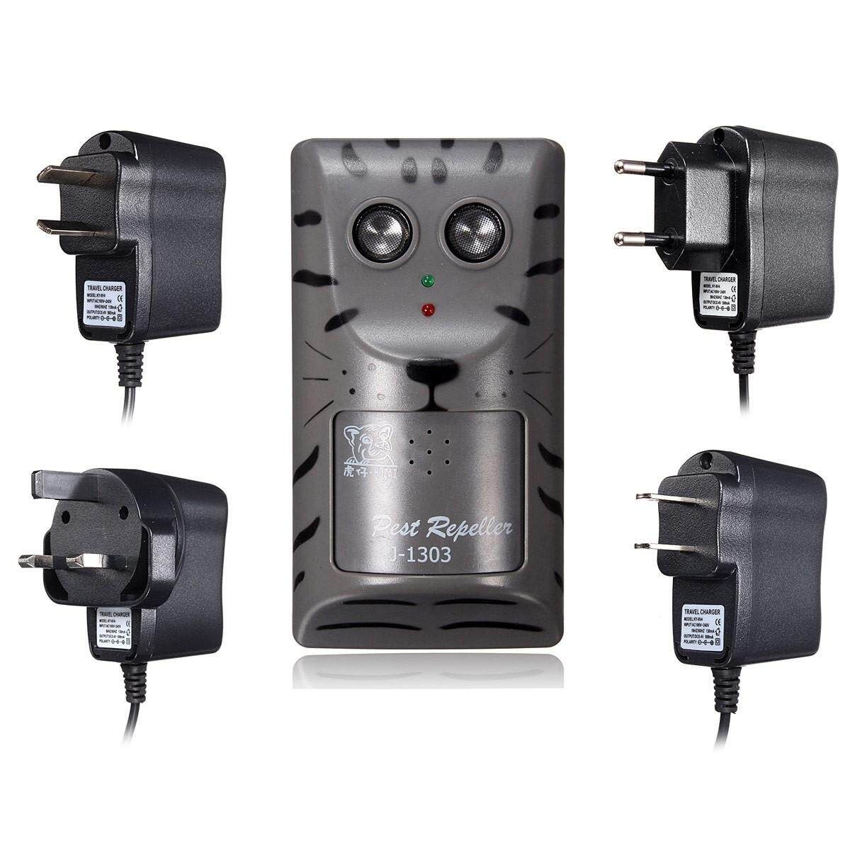 Electronic Ultrasonic Pest Rat Mouse Insect Rodent Control Anti Mole Killer Trap Bug Chaser 220V UK Plug Black 220V UK British Standard