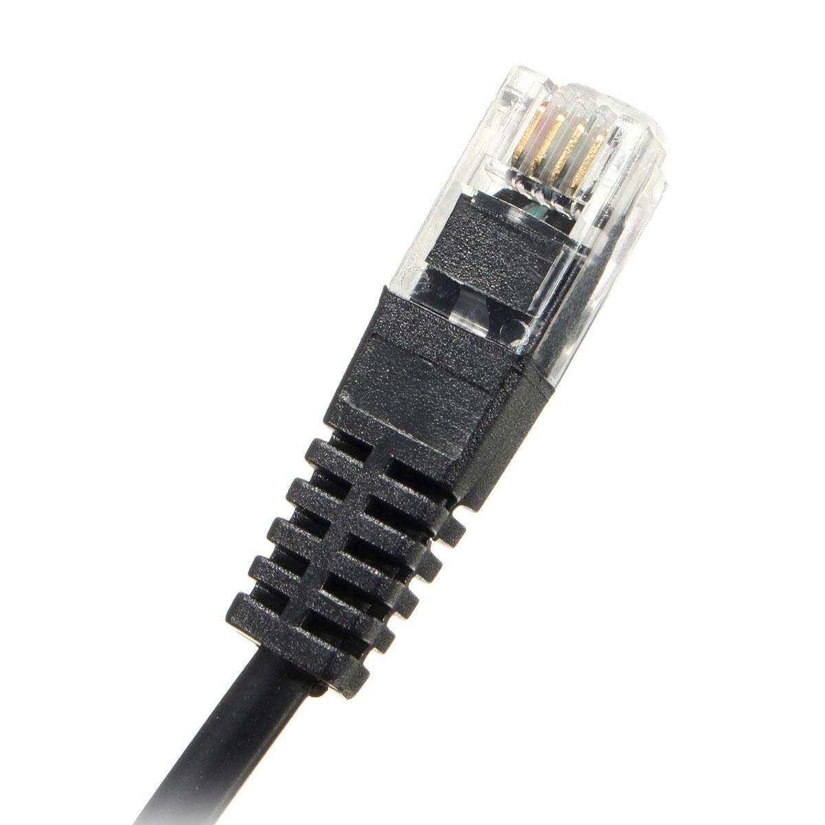 2* 3.5mm Headphone Female To RJ9 Plug Converter Adapter Audio Cable For Headset