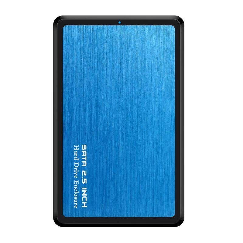 USB 3.0 Hard Drive Enclosure SATA External Hard Drive Disk Case Adapter Housing For 2.5 Inch SATA 7mm-9.5mm SATA HDD/ SSD Up To 2TB（Black & Blue & Sliver） Blue