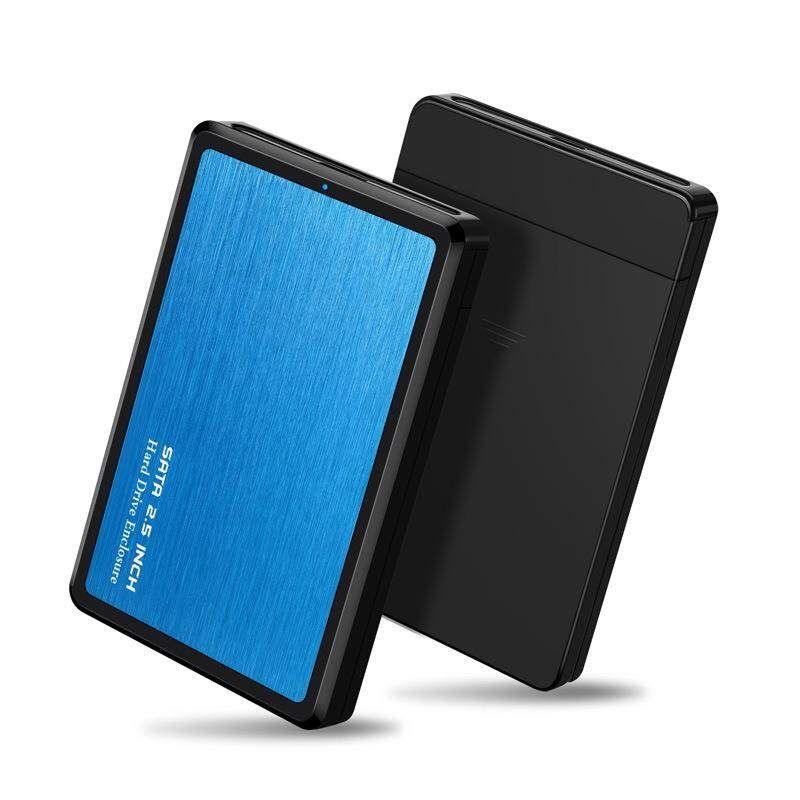 USB 3.0 Hard Drive Enclosure SATA External Hard Drive Disk Case Adapter Housing For 2.5 Inch SATA 7mm-9.5mm SATA HDD/ SSD Up To 2TB（Black & Blue & Sliver） Blue