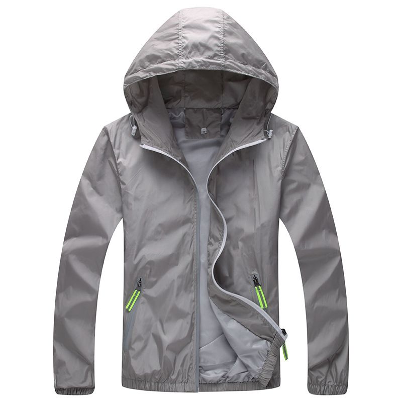Sun Protective Anti UV S-7XL Men Women Outdoor Sports Tops Shirt Zipper Hooded Unisex Jacket