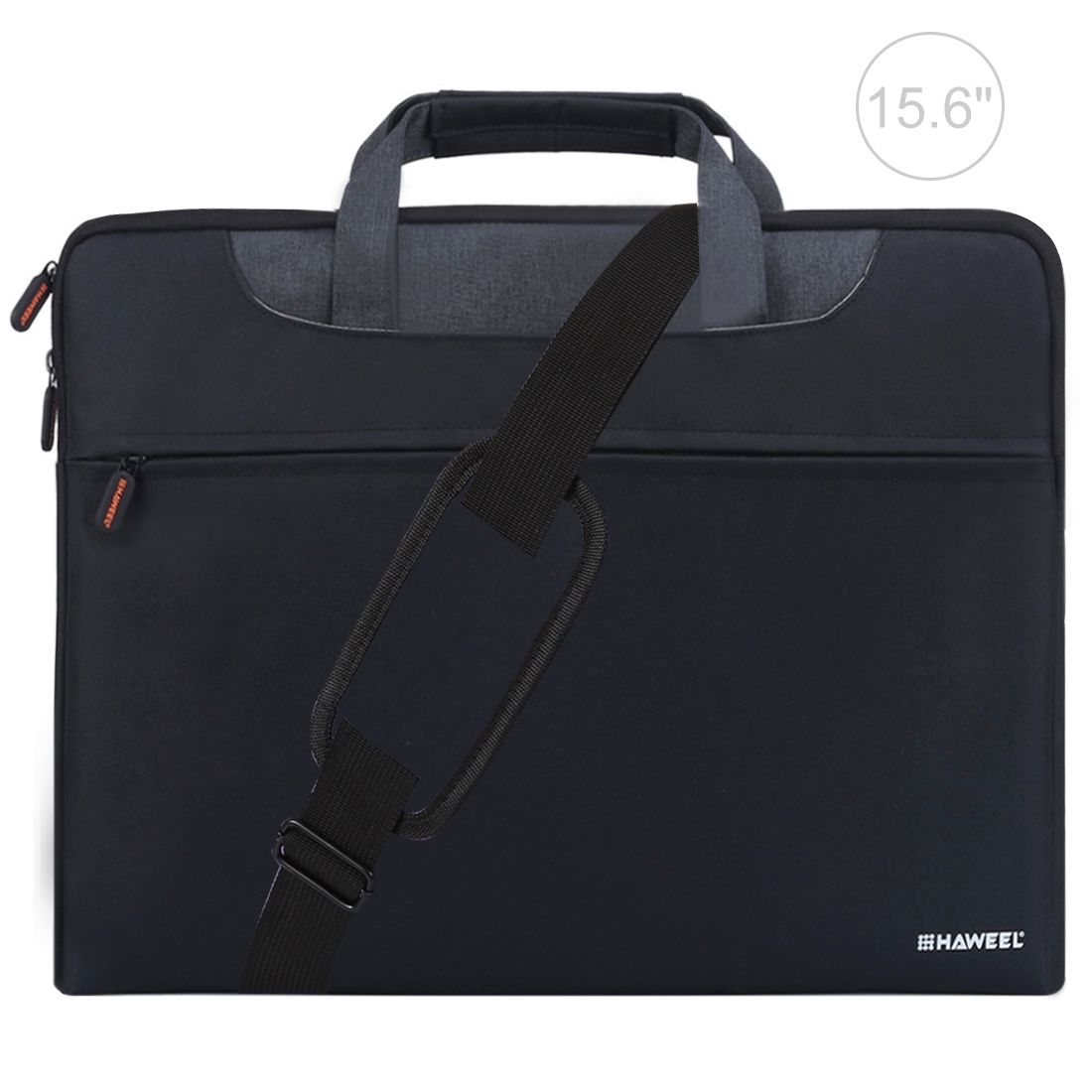 HAWEEL 15.6 Inch Zipper Shoulder Handheld Laptop Bag, Forbook, Samsung, Lenovo, Sony, DELL Alienware, CHUWI, ASUS, HP, 15.6 Inch And Below Laptops(Black)