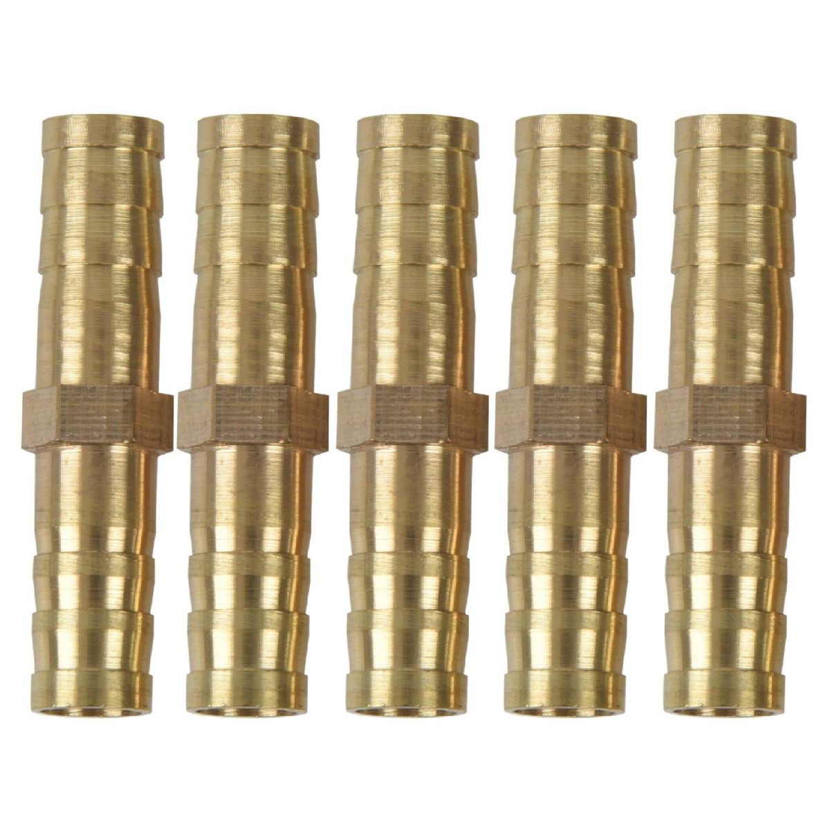5pcs 8mm Inner Dia Air Straight Hose Pipe Barb Coupler