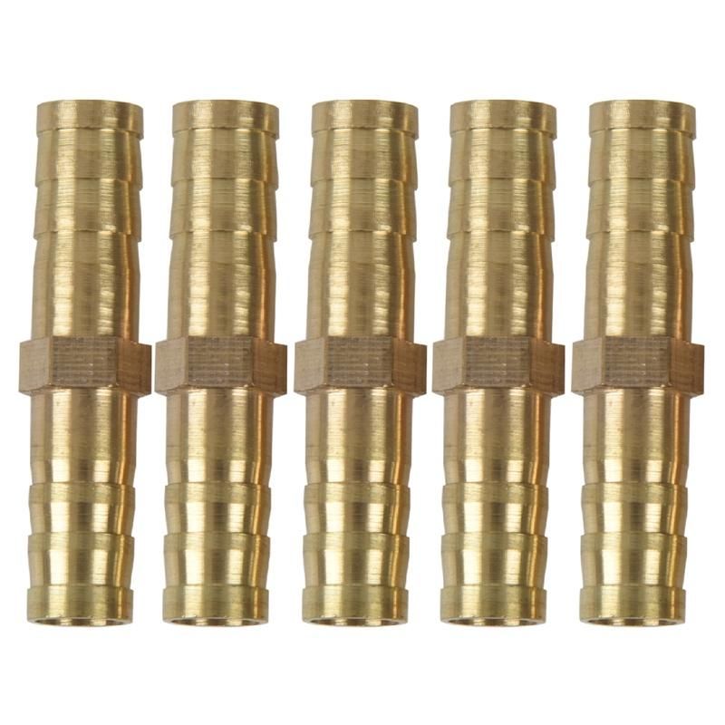 5pcs 8mm Inner Dia Air Straight Hose Pipe Barb Coupler