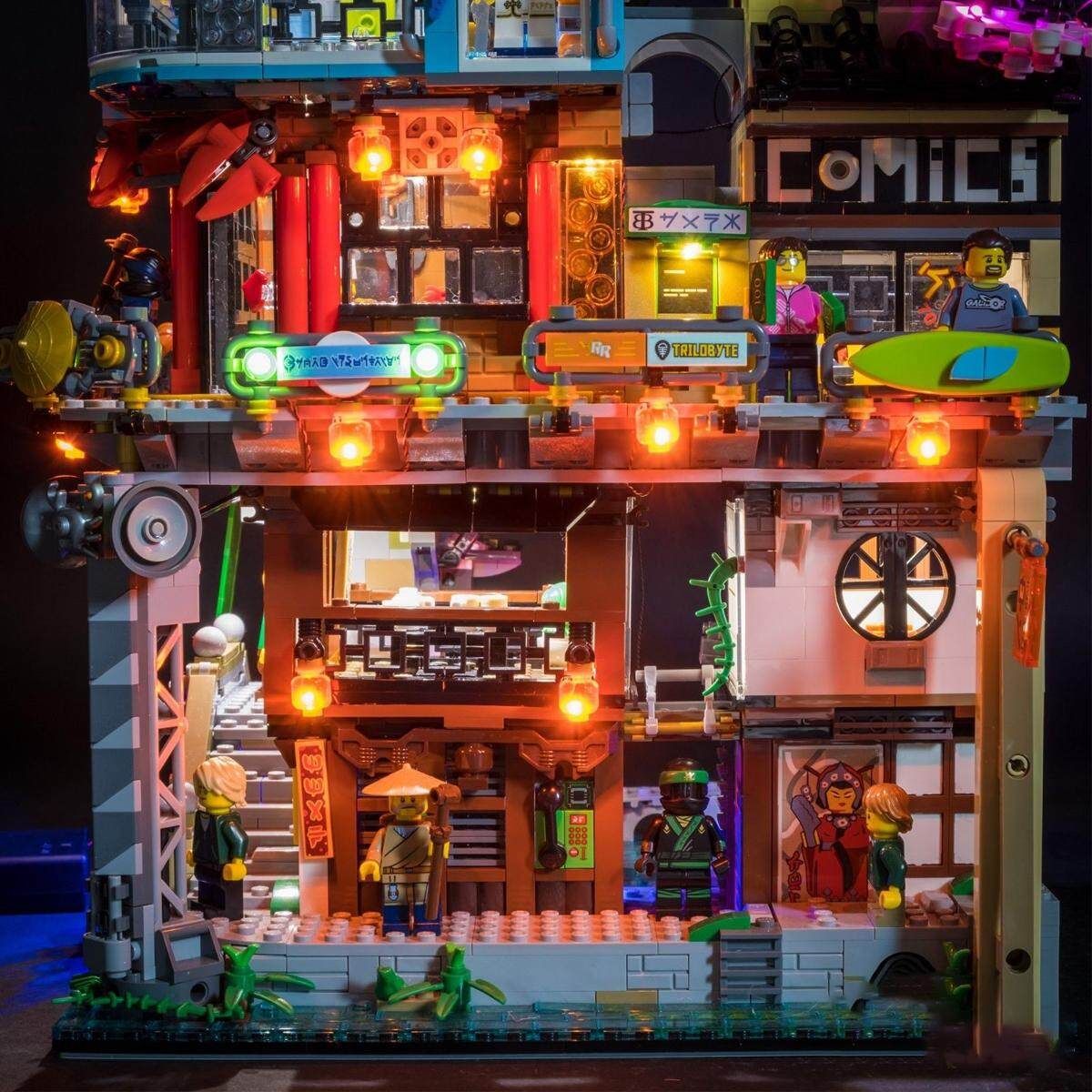 DIY LED Light Lighting Kit For LE GO 70620 Ninjago City Buildings Bricks Toy