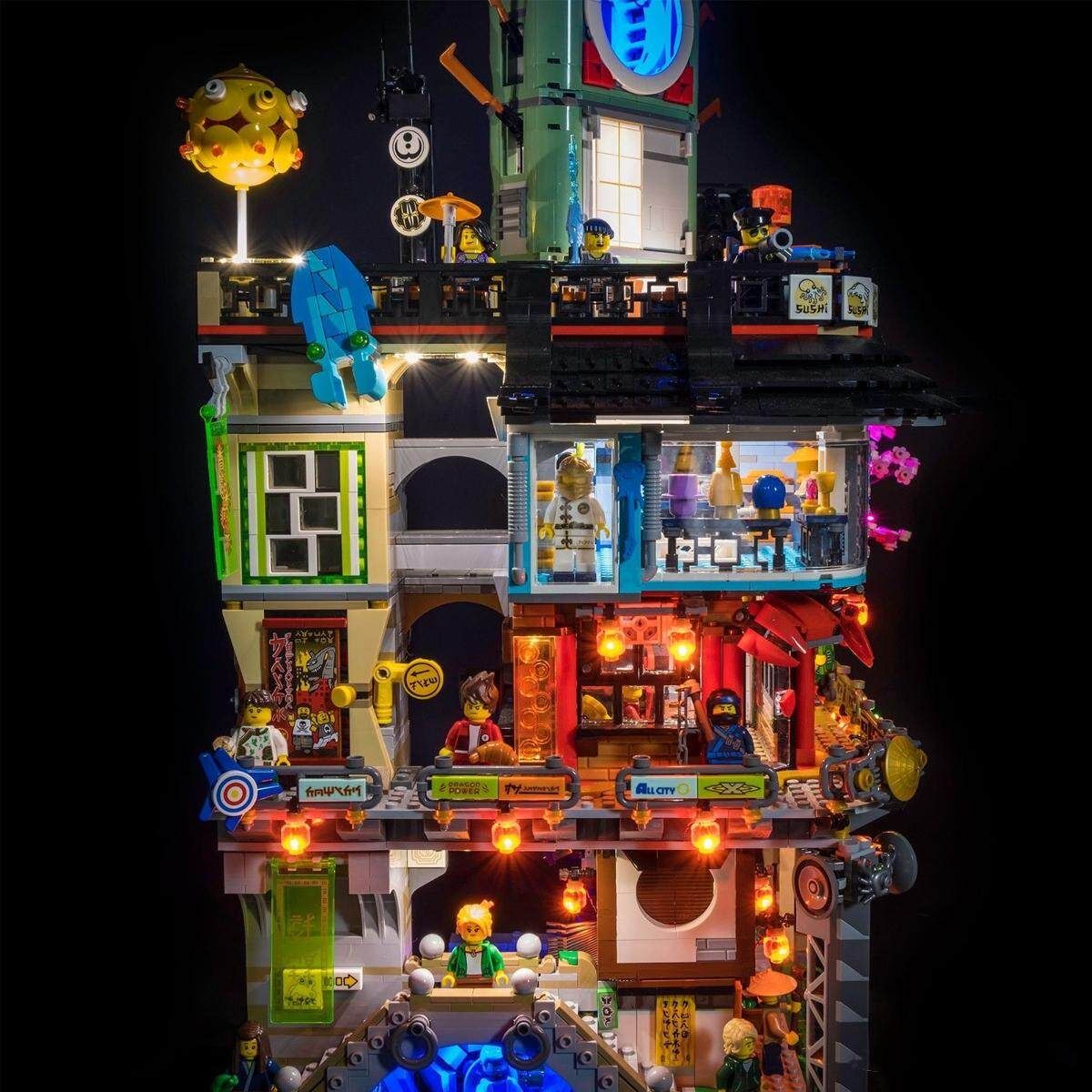DIY LED Light Lighting Kit For LE GO 70620 Ninjago City Buildings Bricks Toy
