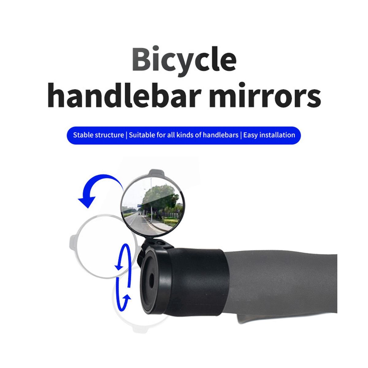 Bicycle Handlebar Reflector Road Bike Mountain Mirror Bike Rotatable Adjustable Mini Rear View Mirror 28 to 32mm
