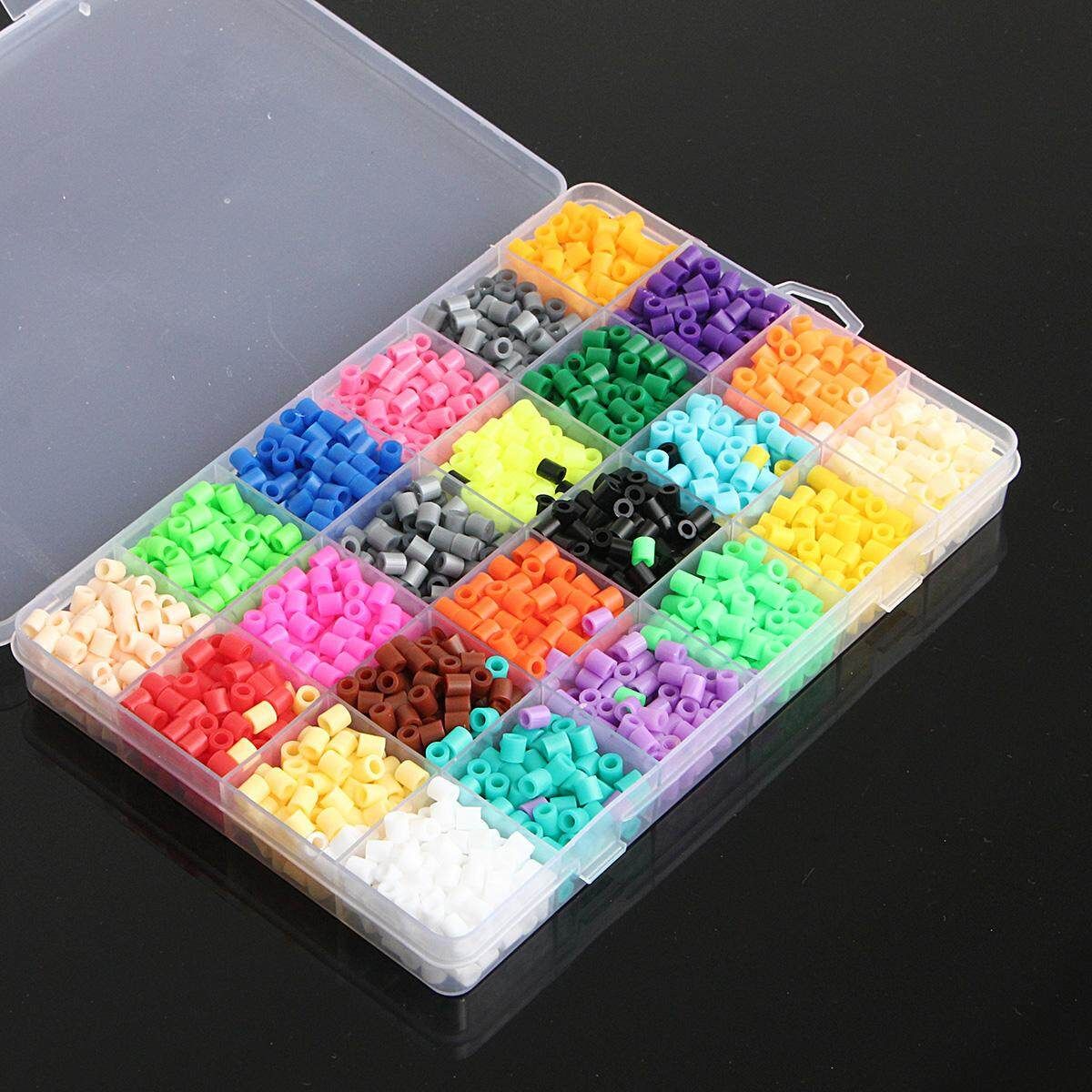 2400pcs Hama Perler Beads 5mm 24 Colors Kids Children DIY Craft Educational Gift