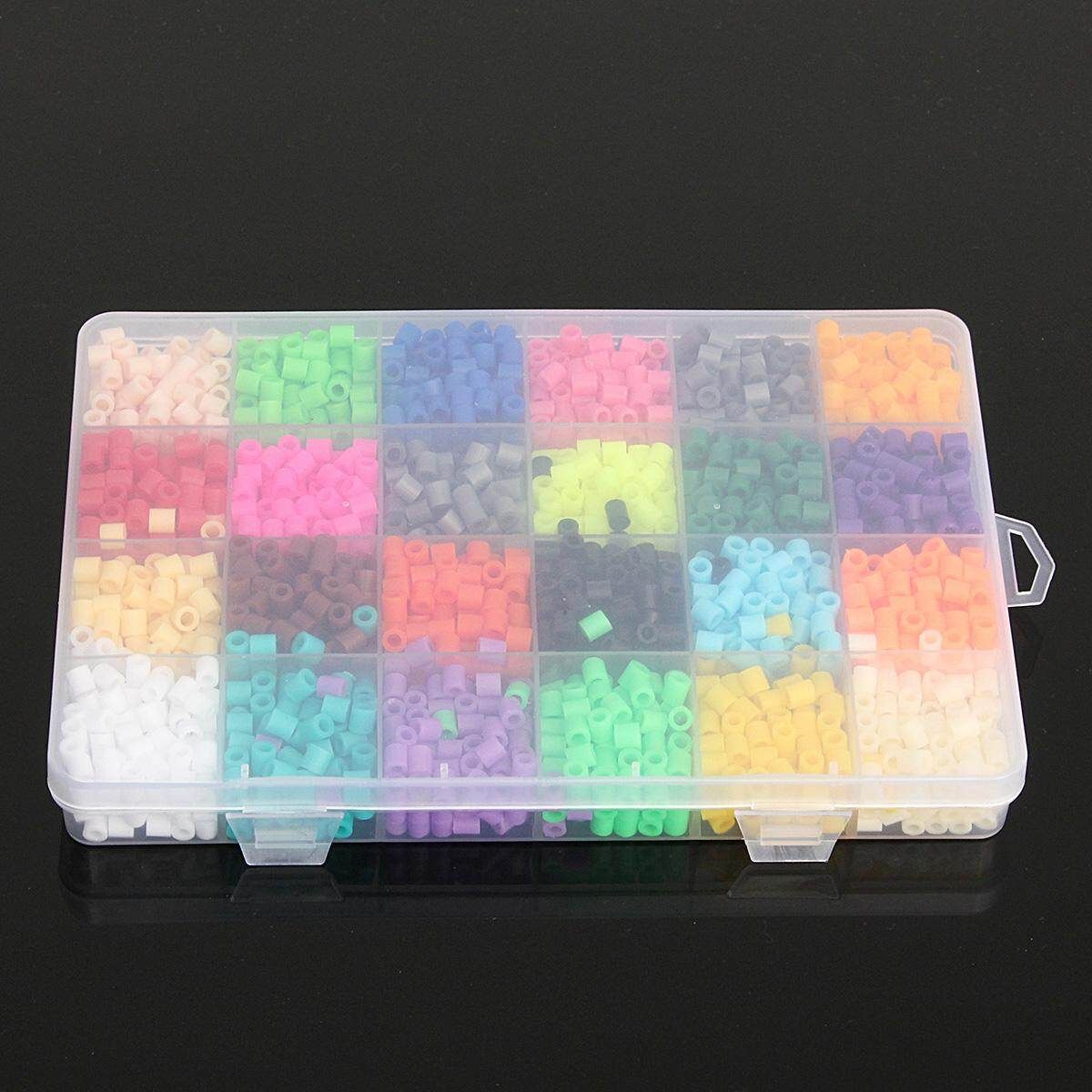 2400pcs Hama Perler Beads 5mm 24 Colors Kids Children DIY Craft Educational Gift