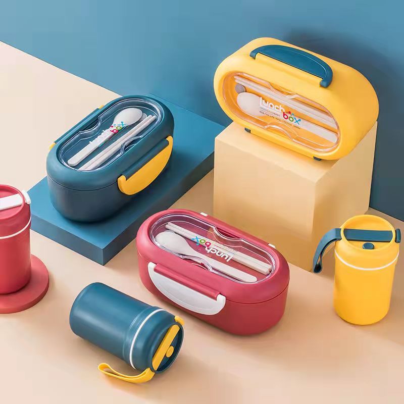 Lunch Box Microwave Japanese Style For School Kids Children Food Storage Container Office Insulated Portable Cute Bento Box