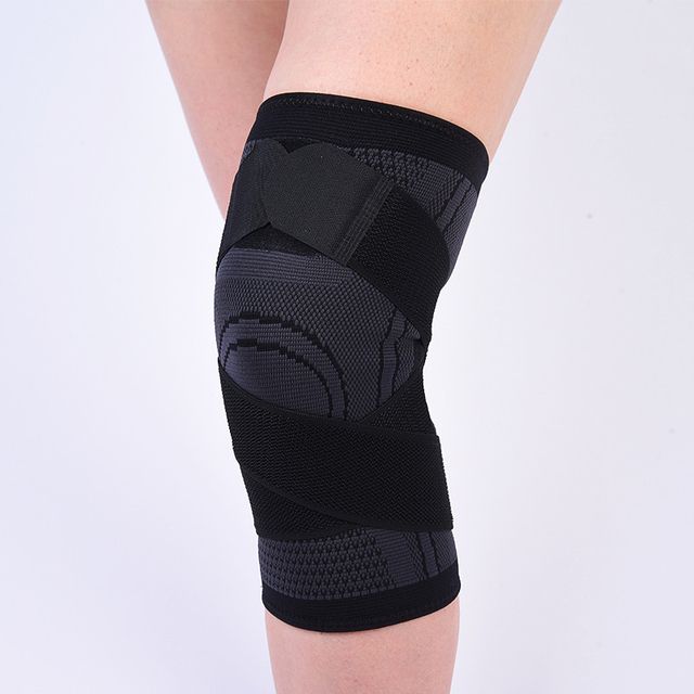 1PC Kneepad Elastic Bandage Pressurized Knee Pads Knee Protector For Fitness Sports Running Arthritis Muscle Joint Brace(#1 Piece Black)