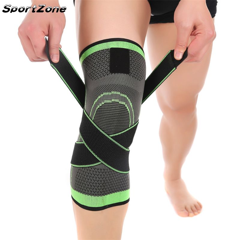 1PC Kneepad Elastic Bandage Pressurized Knee Pads Knee Protector For Fitness Sports Running Arthritis Muscle Joint Brace(#1 Piece Black)