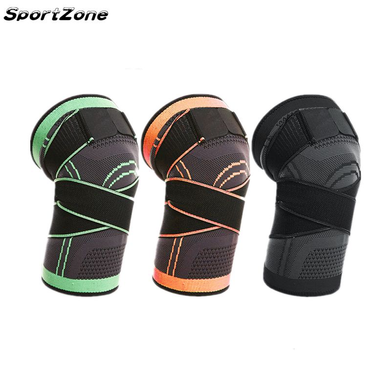 1PC Kneepad Elastic Bandage Pressurized Knee Pads Knee Protector For Fitness Sports Running Arthritis Muscle Joint Brace(#1 Piece Black)
