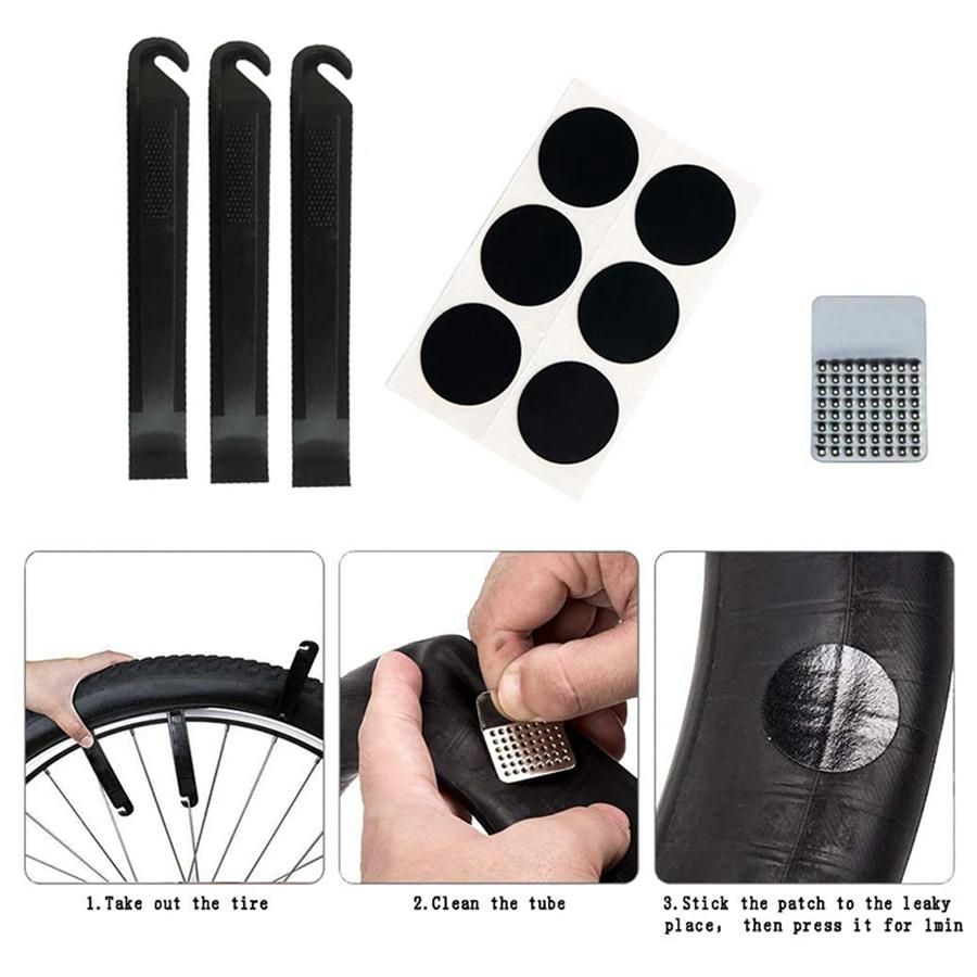 Bike Tube with Bike Tube Repair Tool Kits, 3 Tire Levers, 6 Self-Adhesive Round Patches, Bicycle Inner