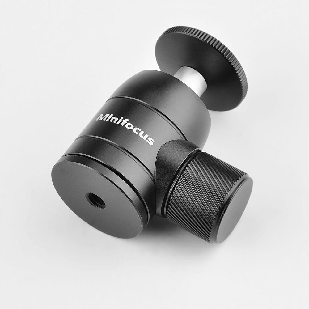 Mini Ball Head 1/4 inch Screw 360 Degree Rotatable Tripod Head Mount Adapter for LED Light Ring Light Monopod Slider Camera