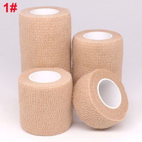 Colorful Sport Self Adhesive Elastic Bandage Knee Pads 4.5m Wrist Ankle Protector Palm Shoulder Wrap Tape Bandage(#black)