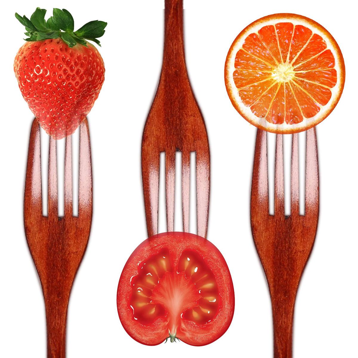Wooden Forks, 5 Pieces Wood Salad Dinner Fork