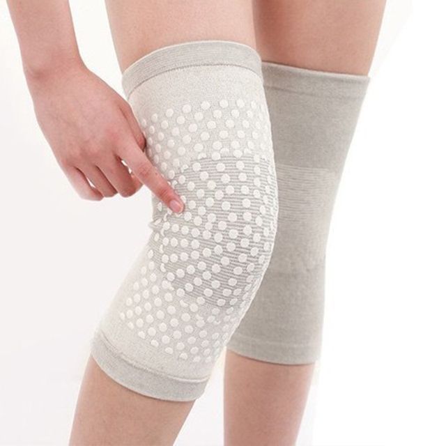 Self Heating Knee Pad Knee Brace Warm For Arthritis Joint Pain Relief Injury Recovery Belt Knee Massager Leg Warmer(#Beige)