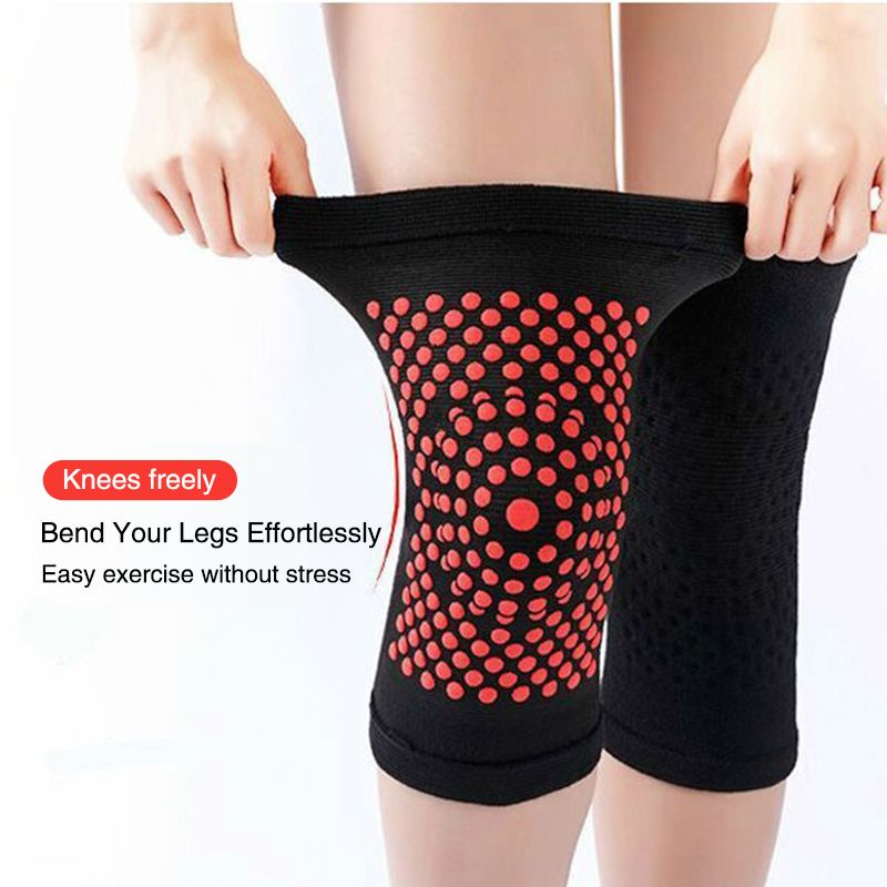 Self Heating Knee Pad Knee Brace Warm For Arthritis Joint Pain Relief Injury Recovery Belt Knee Massager Leg Warmer(#Beige)
