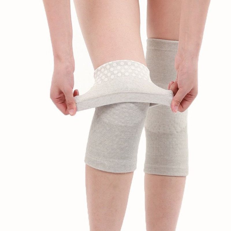 Self Heating Knee Pad Knee Brace Warm For Arthritis Joint Pain Relief Injury Recovery Belt Knee Massager Leg Warmer(#Beige)