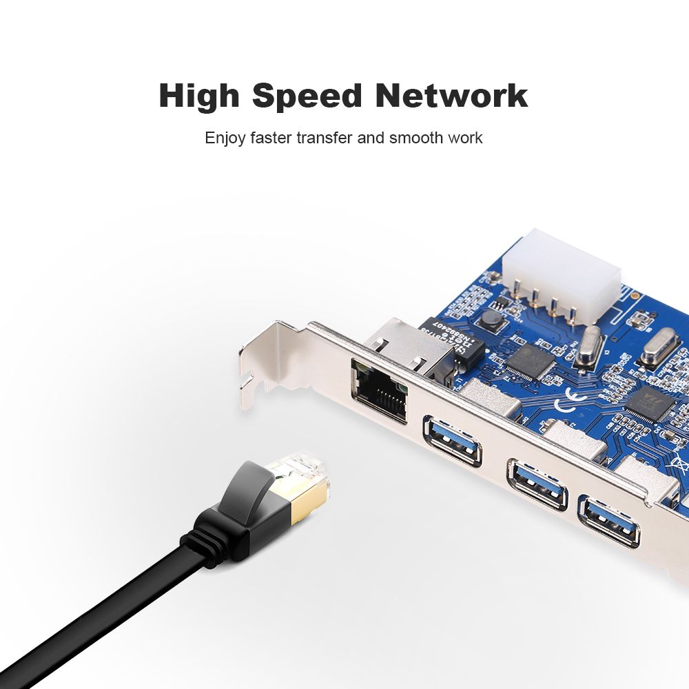 PCI-E To USB3.0 Expansion Card 3 USB3.0 Ports 4Pin Power