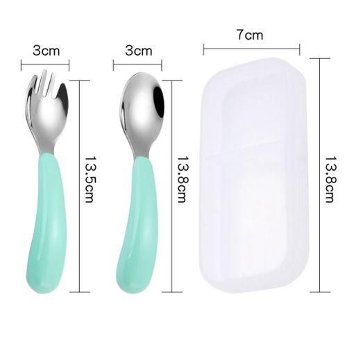 6PCS Stainless Steel Tableware Set Children's Spoon Fork