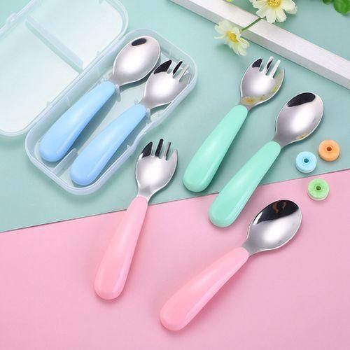 6PCS Stainless Steel Tableware Set Children's Spoon Fork
