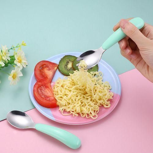 6PCS Stainless Steel Tableware Set Children's Spoon Fork