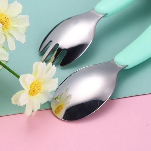 6PCS Stainless Steel Tableware Set Children's Spoon Fork