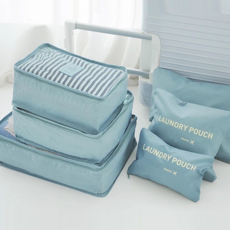 6pcs Travel Storage Bag Waterproof Clothes Packing Cube Set