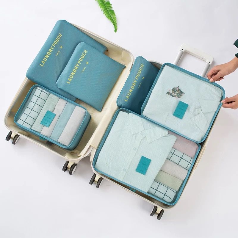 6pcs Travel Storage Bag Waterproof Clothes Packing Cube Set